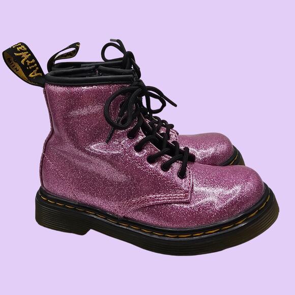 Dr. Martens 1460 8-Eye Glitter Boot - Toddler - Pink - Picture 5 of 8